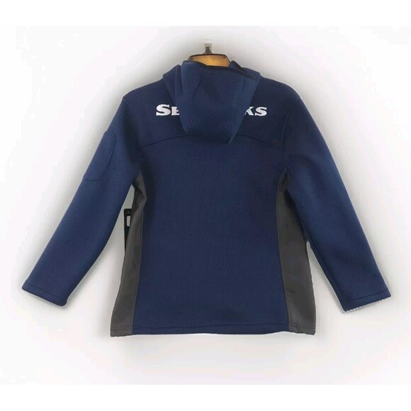 Seattle Seahawks Jacket Kids L 14 / 16 Quarter zip NFL Team Apparel New - Picture 4 of 16